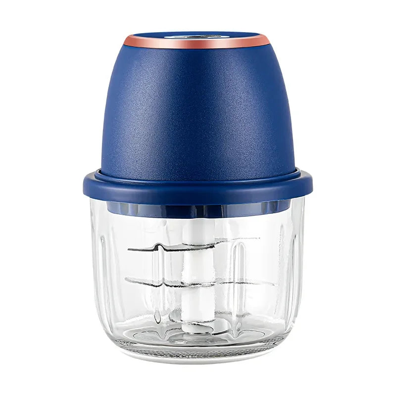 350ML Electric Meat Grinders Food Crusher Garlic masher USB Multifunctional Vegetable Slicer Processor Chopper Kitchen Blenders Zpaxo Blue