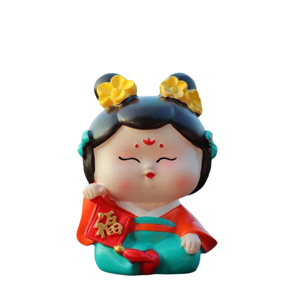 Resin Car Cute Doll Ornament Decorative Art Craft Chinese Ancient Zpaxo Style 3