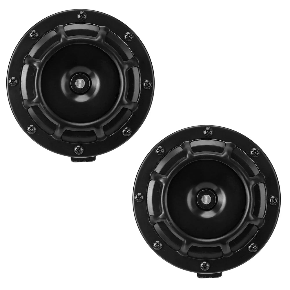 Loud Universal Car Horn Cool Scheme Electricity 1Pair Motorcycle Zpaxo black