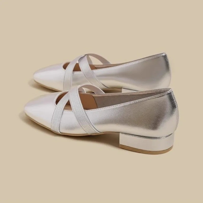 Spring Summer Elegant Retro Mary Jane Casual Flat Shoes Fashion Soft