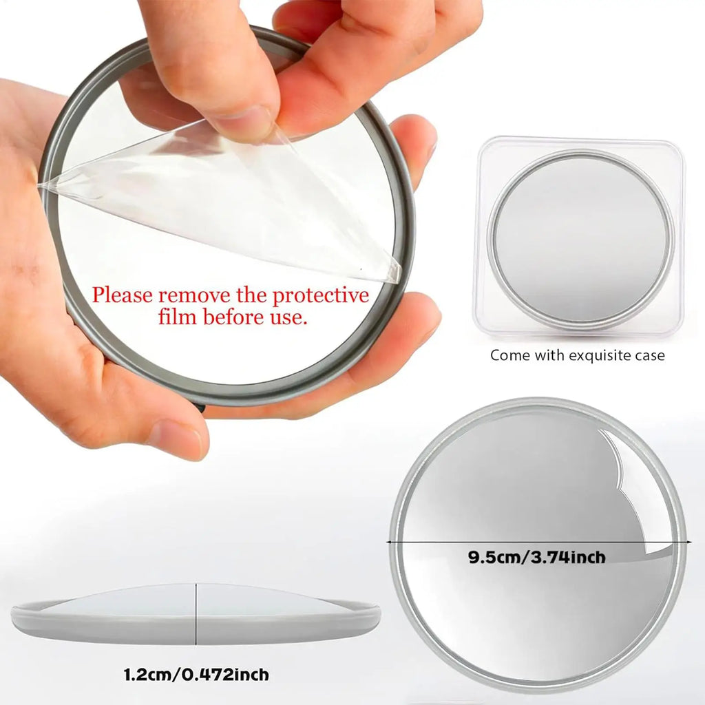 Mini Convex Travel Mirror – Wide-Angle Selfie Viewfinder 9.5cm Convex Travel Mirror Zpaxo