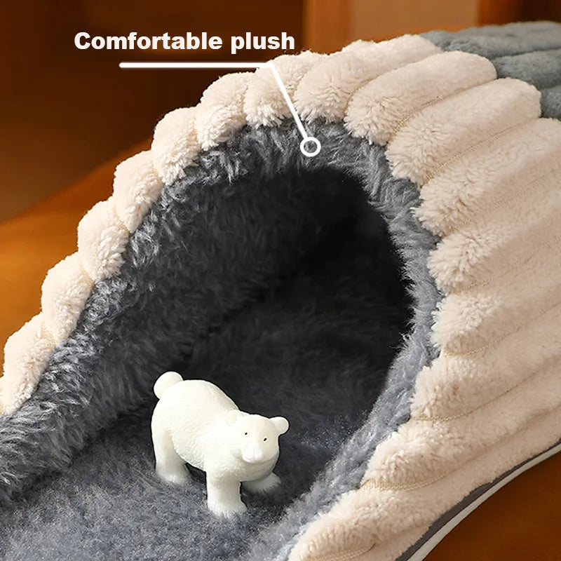 Winter Warm Fur Slippers Men Women Couples House Non Slip Soft Shoes