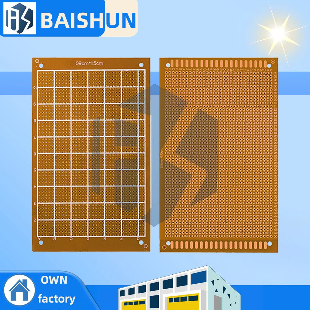 9 FR-1 Bakelite Single-sided Copper Clad PCB Yellow Prototype Board Zpaxo Default Title