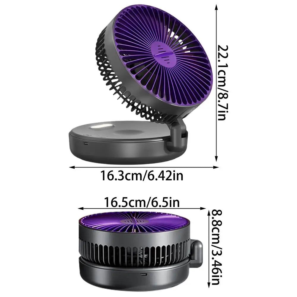 Air Circulator Fan DC Motor Desk 5-Speed 3D Oscillation Type-c Zpaxo A