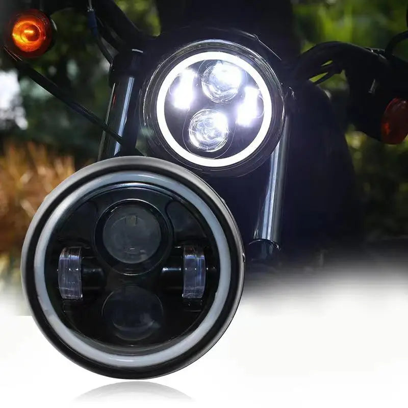 7" Motorcycle LED Headlight Angel Eye DRL – Harley Touring