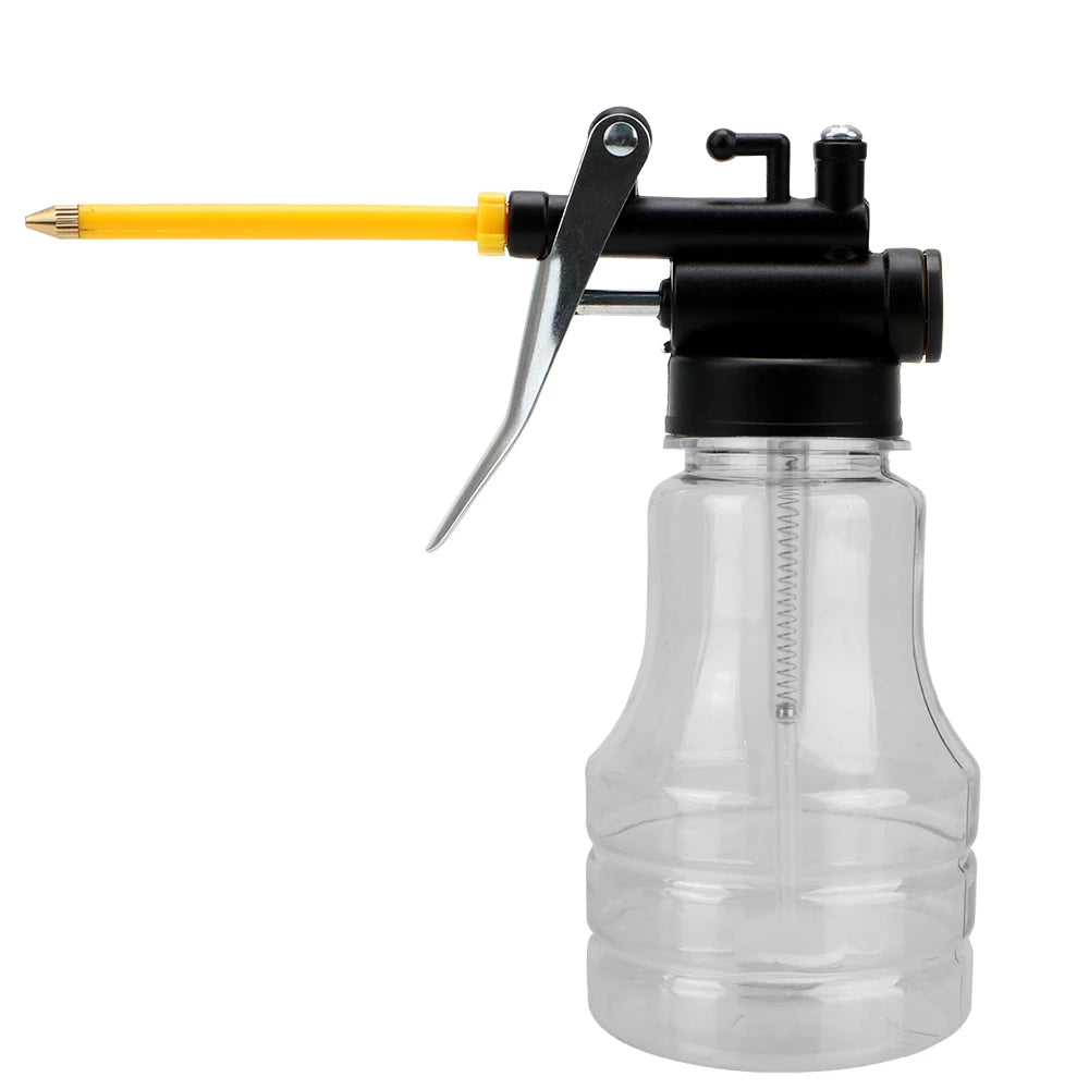 Clear Oil Can Hand Tools Lubricator Pump Cans Pressure Oiler Grease