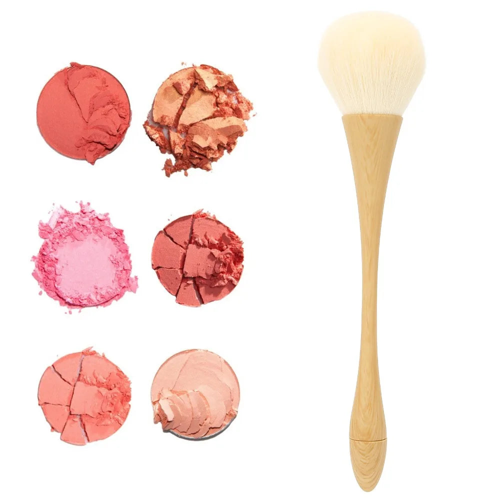 Nylon Hair Nail Dust Brush Wooden Handle Soft Fluffy Removal Cleaning Zpaxo