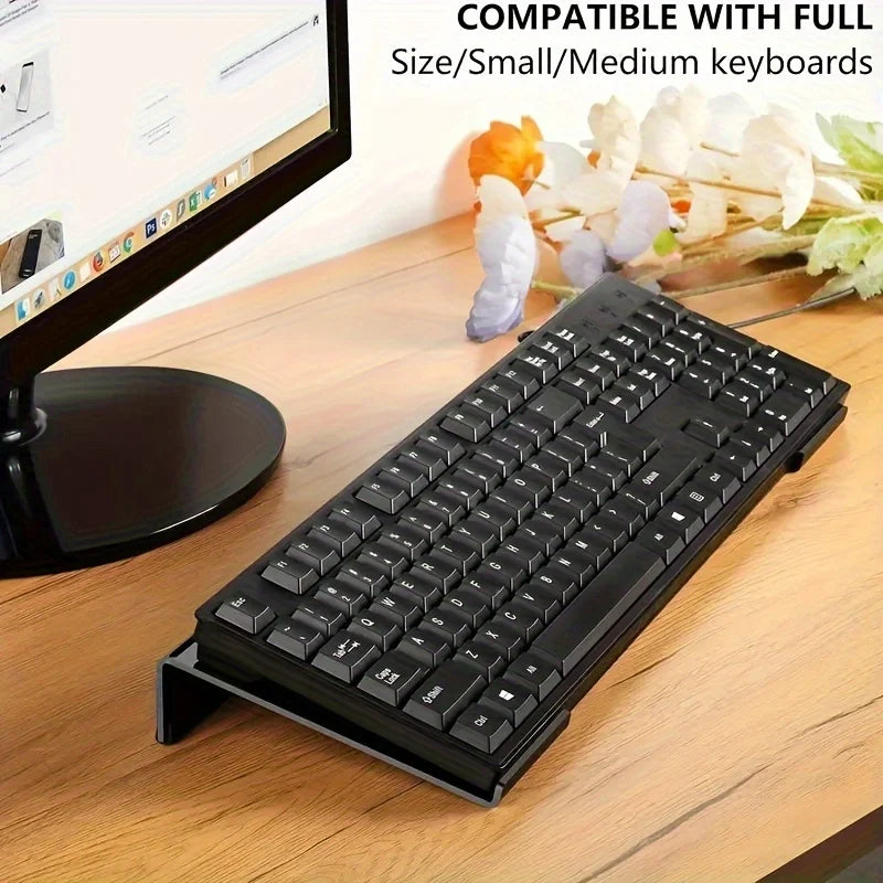 Standard Keyboard Stand Sleek Acrylic Desk Organizer Office Home