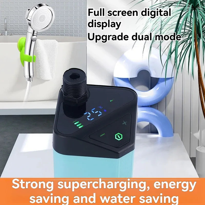 Portable Rechargeable Electric Shower Pump USB Powered Waterproof Zpaxo