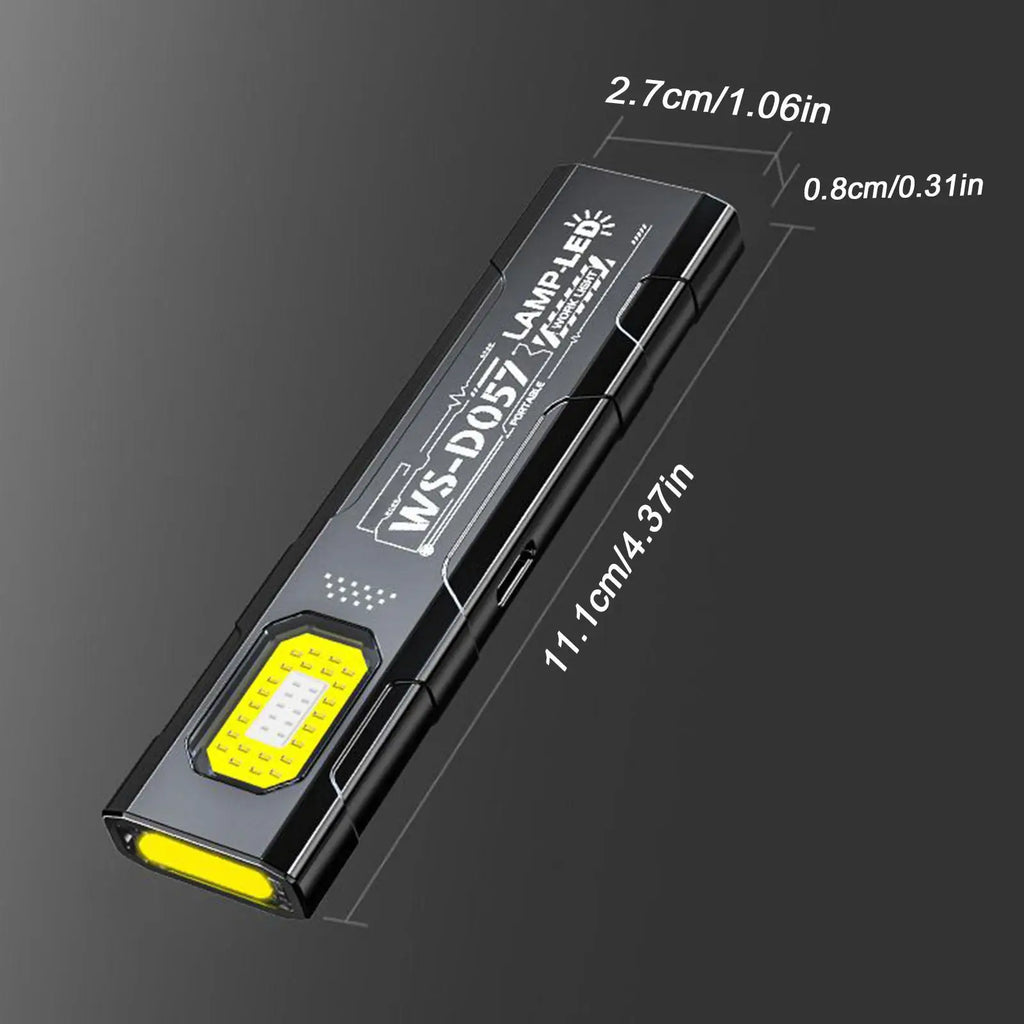 Portable COB LED Flashlight USB Rechargeable Work Light Magnetic Lanterna Hanging Lamp with Built-in Battery Camping Torch Zpaxo