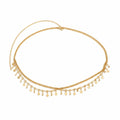 Star Glitter Tassel Boho Waist Chain Shiny Rhinestone Beach Body Jewelry Belly Waist Chain Multi Layer Chain Body Belt Zpaxo Gold