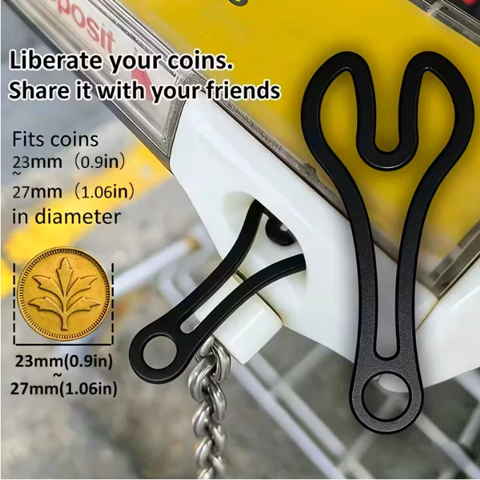 Supermarket Trolley Token Keychain | Reusable Cart Coin