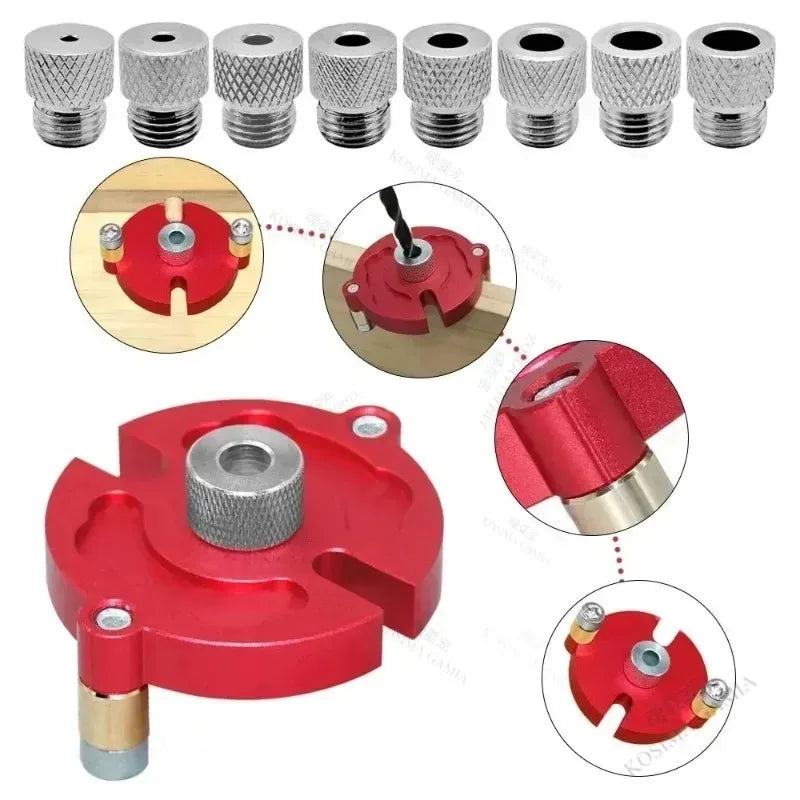 Self-Centering Dowel Jig – 8-Size Wood Drill Guide