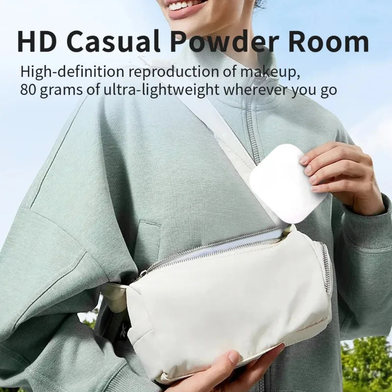 Compact Mirror Lights 1X 2X Magnification Portable Folding Handheld