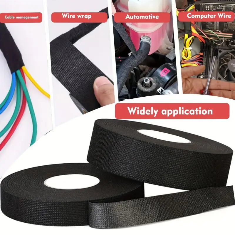 Auto Car Flannel Flannelette Adhesive Tape Wiring Harness Anti Rattle Self Adhesive Felt Tape Auto Repair Tools Zpaxo