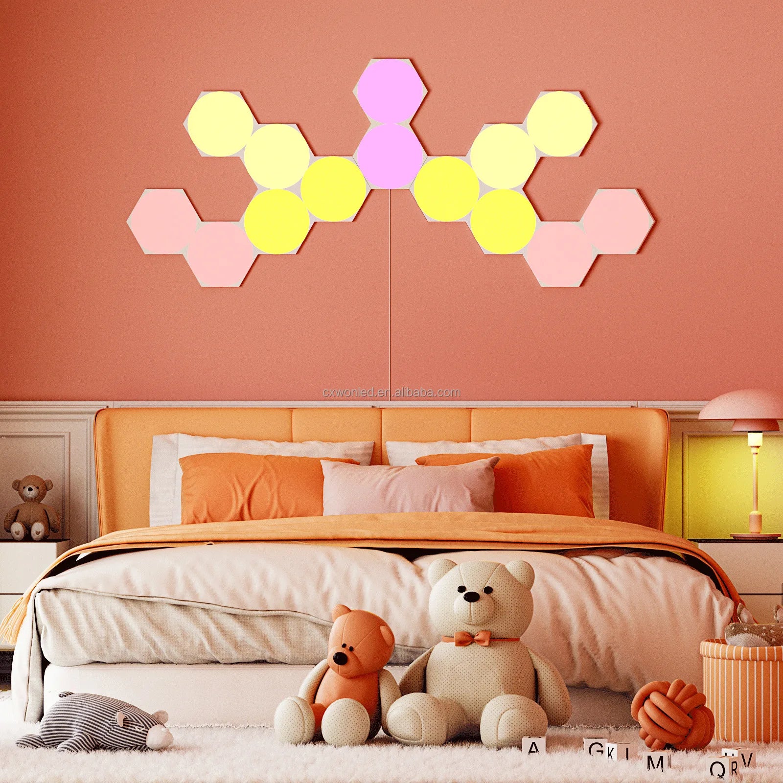 Ultra Thin Hexagon Quantum Lights RGB DIY Bluetooth Wifi Wall Night Zpaxo