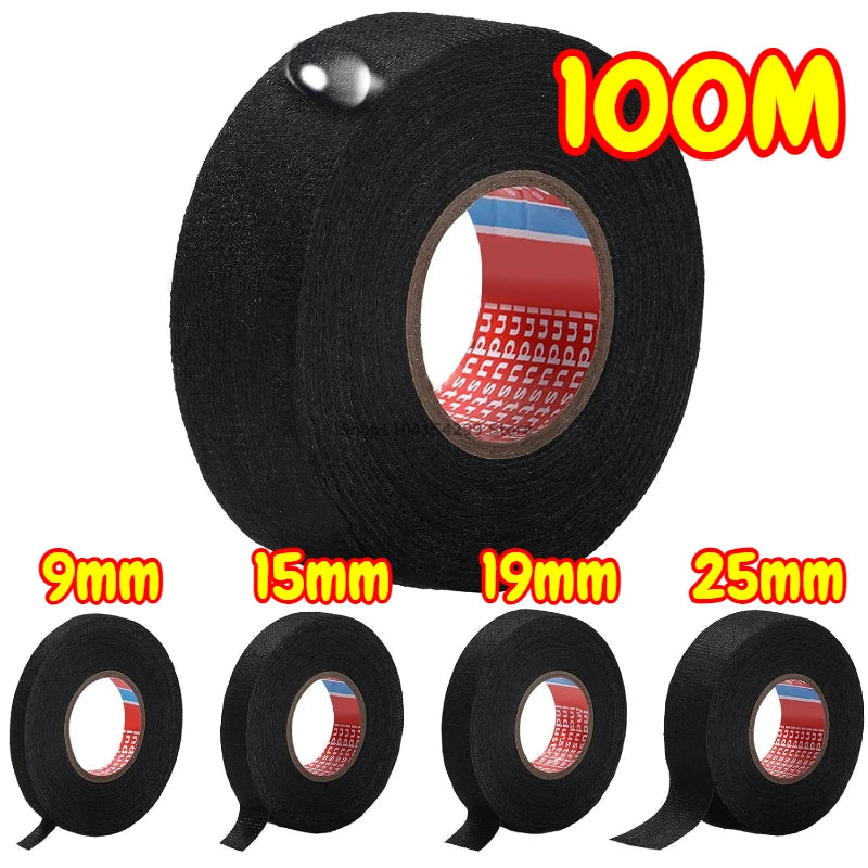 9/15/25/32/50MM Electrical Insulating Tape Heat Resistant Harness Tape Car Cable Harness Wiring Loom Protection Waterproof Tape Zpaxo