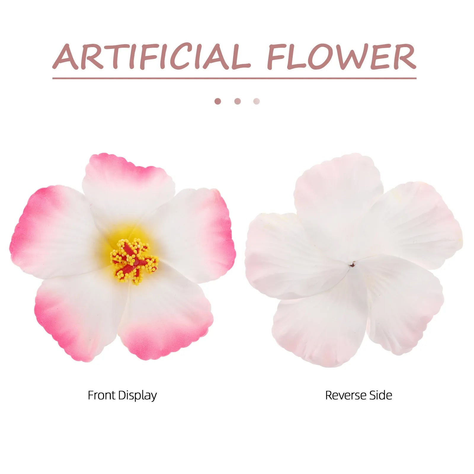 10Pcs Artificial Hibiscus Flowers Realistic Hawaiian Faux Flowers for Tropical Luau Beach Wedding Party Decoration Supplies Zpaxo