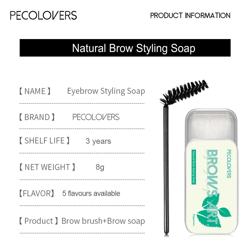 1Pcs Natural Transparent Pomade Eyebrow Styling Soap Brows Gel Wax Fixer With Brush Make-up for Women Eyebrow Cosmetics Zpaxo