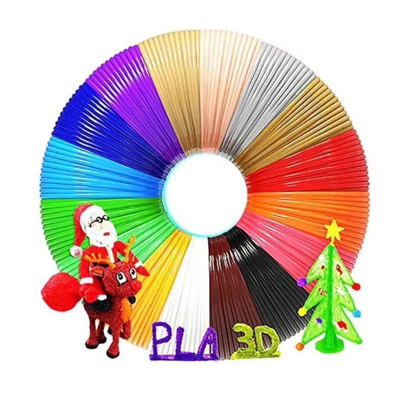 652F 20 Colors 3D Pen Filament 1.75mm PCL Each Color 16.4 Feet 3D Pen Filament Zpaxo