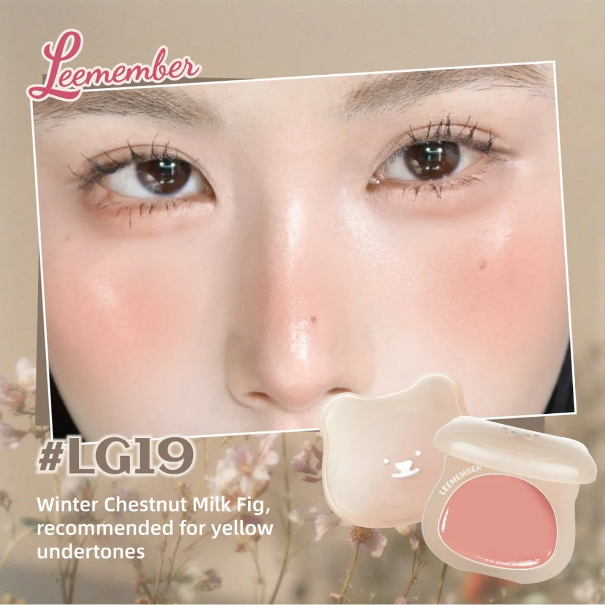 LEEMEMBER Multi Purpose Blush Cream Multi Use Glow Cream Stick Blush Monochrome Pearlescent Makeup Cosmetics Zpaxo LG19
