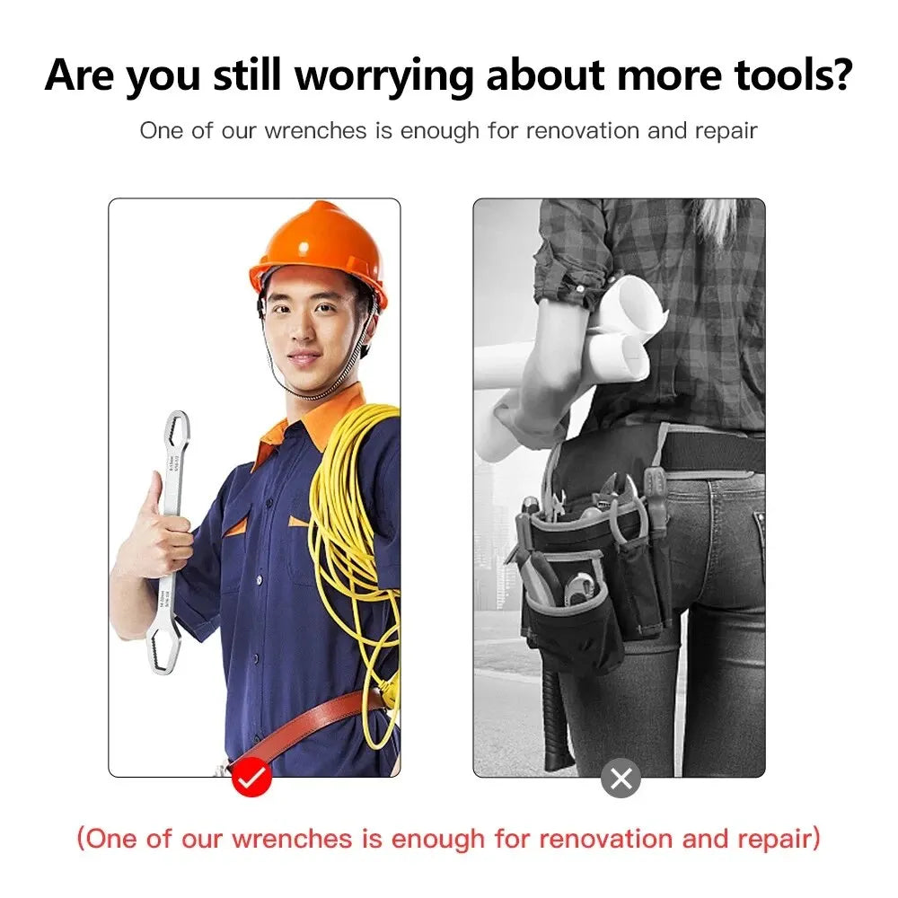 8-22mm Universal Torx Wrench Self-tightening Adjustable Glasses Wrench Board Double-head Torx Spanner Hand Tools for Factory Zpaxo