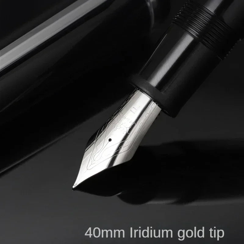 1 PCS Jinhao X159 Classic Design Acrylic Big Size Golden / Silver Clip Writing Calligraphy Fountain Pen With Converter Zpaxo