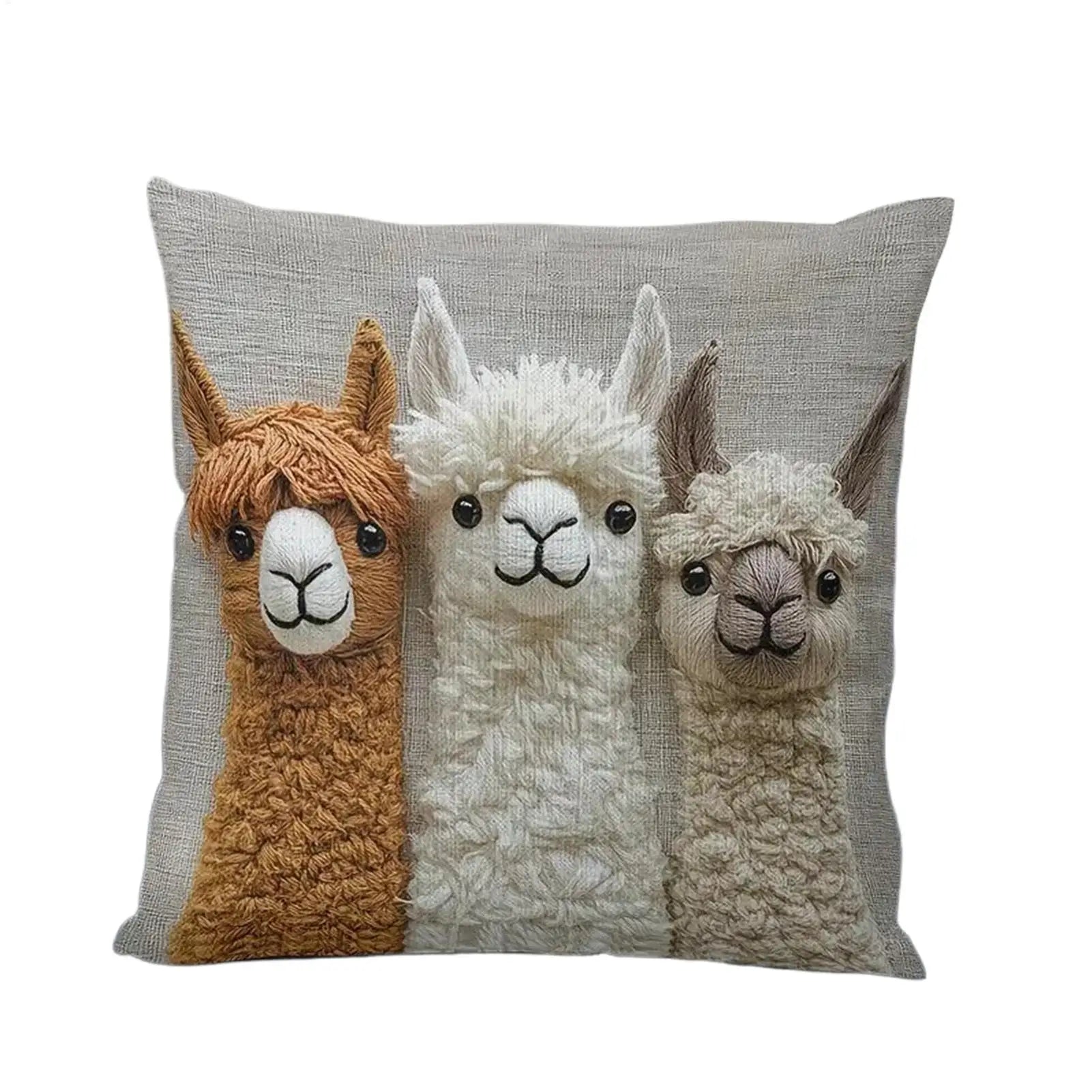 Cute Alpaca Pillow Cover – Soft Cushion Cover for Sofa & Home Decorative Pillow Cover Zpaxo