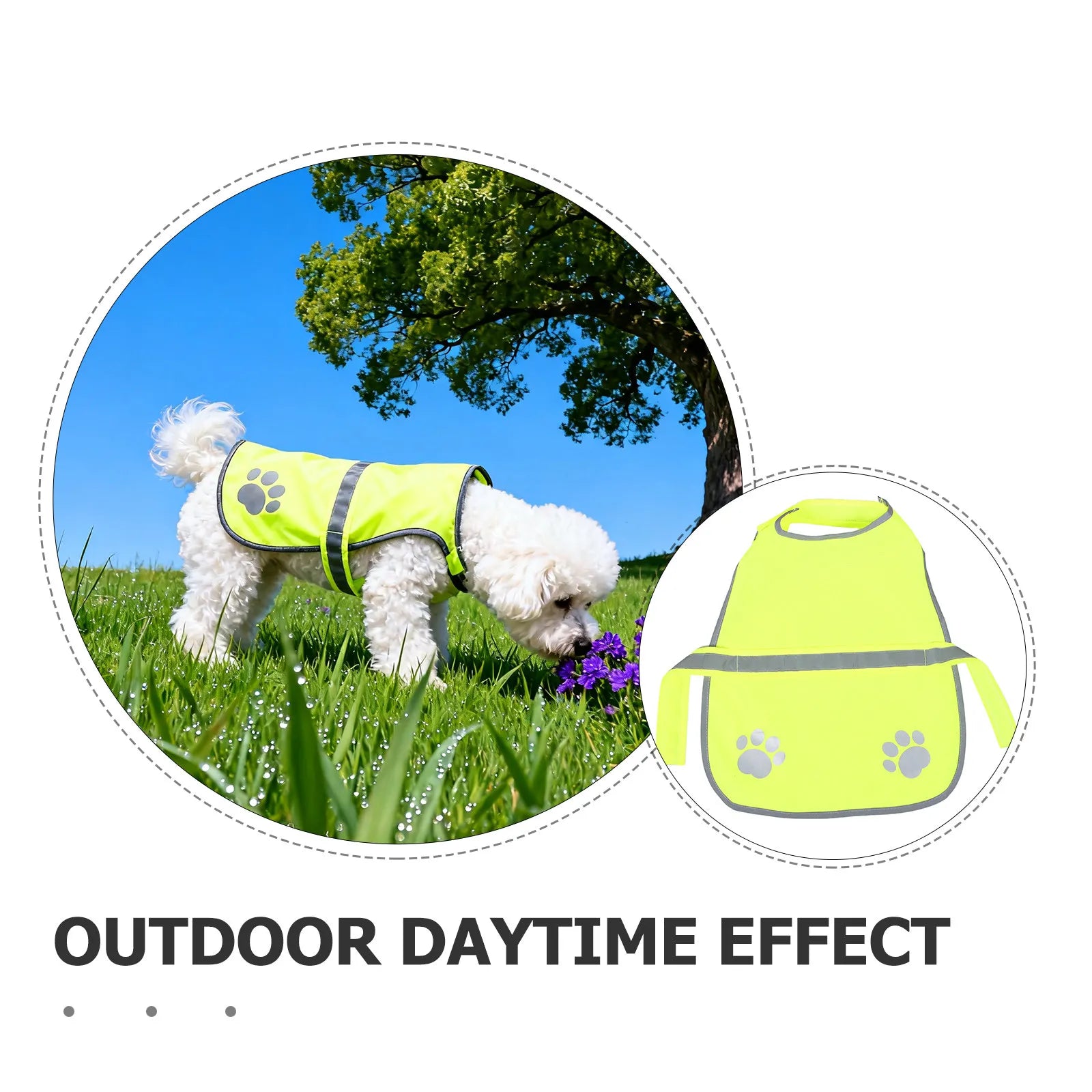 Small Dog Reflective Vest Visibility Fluorescent Orange Adjustable