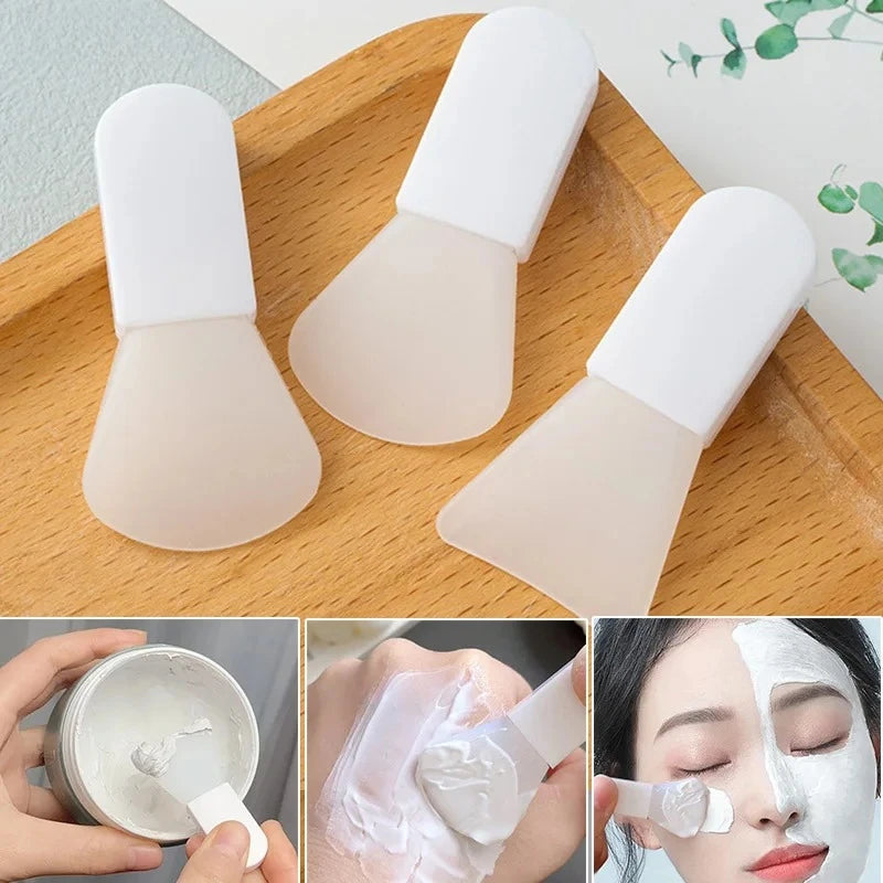 3Pcs Silicone Facial Mask Brush Professional Mud Cream Brushes Facial SkinCare Tools Mud Film Applicator DIY Tool Beauty Salon Zpaxo