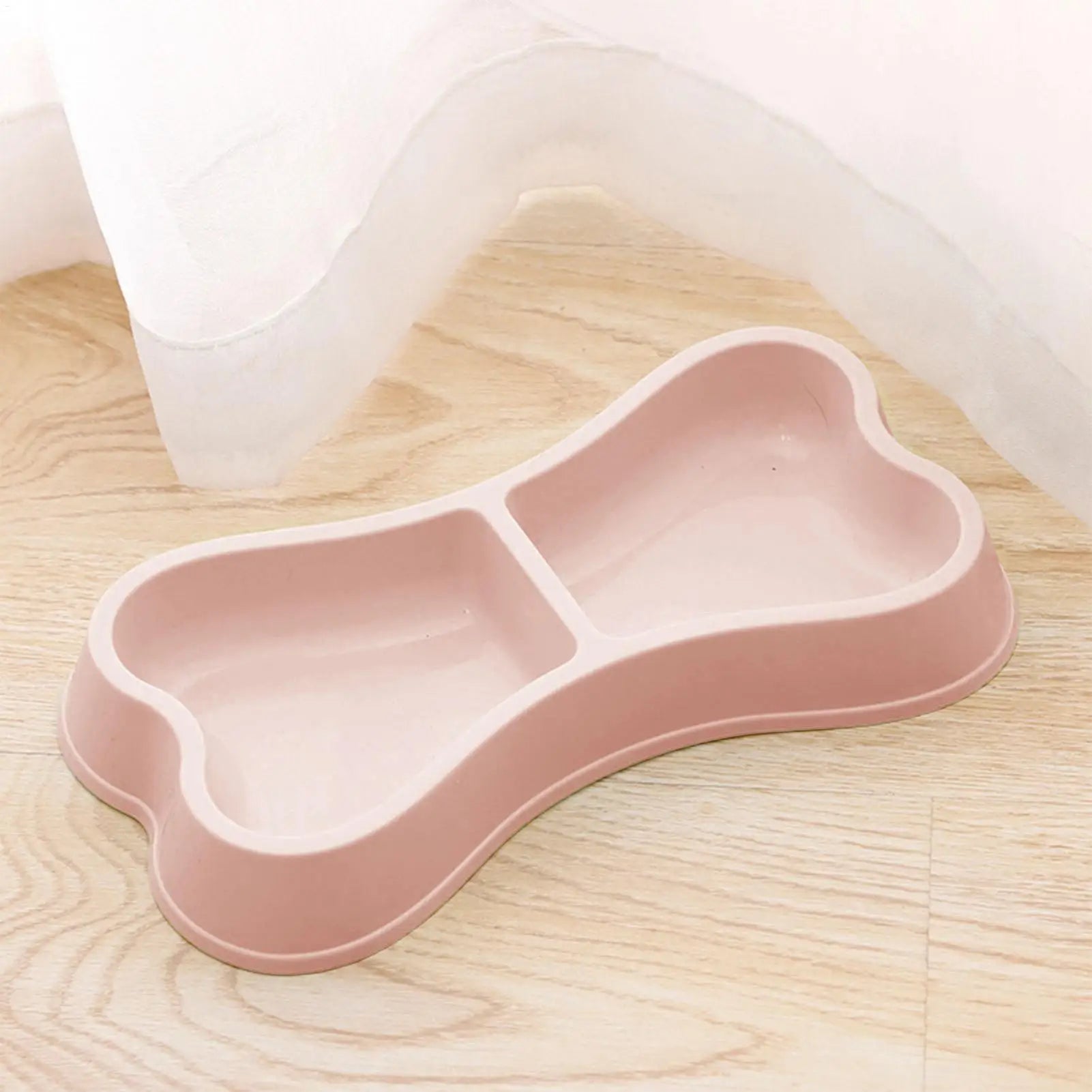 pet bowl Bone-Shaped Pet Bowls 2 in 1 Food & Water Dish with Non-Slip Base Cat Feeding Set for Small Spaces Pet feeding Zpaxo