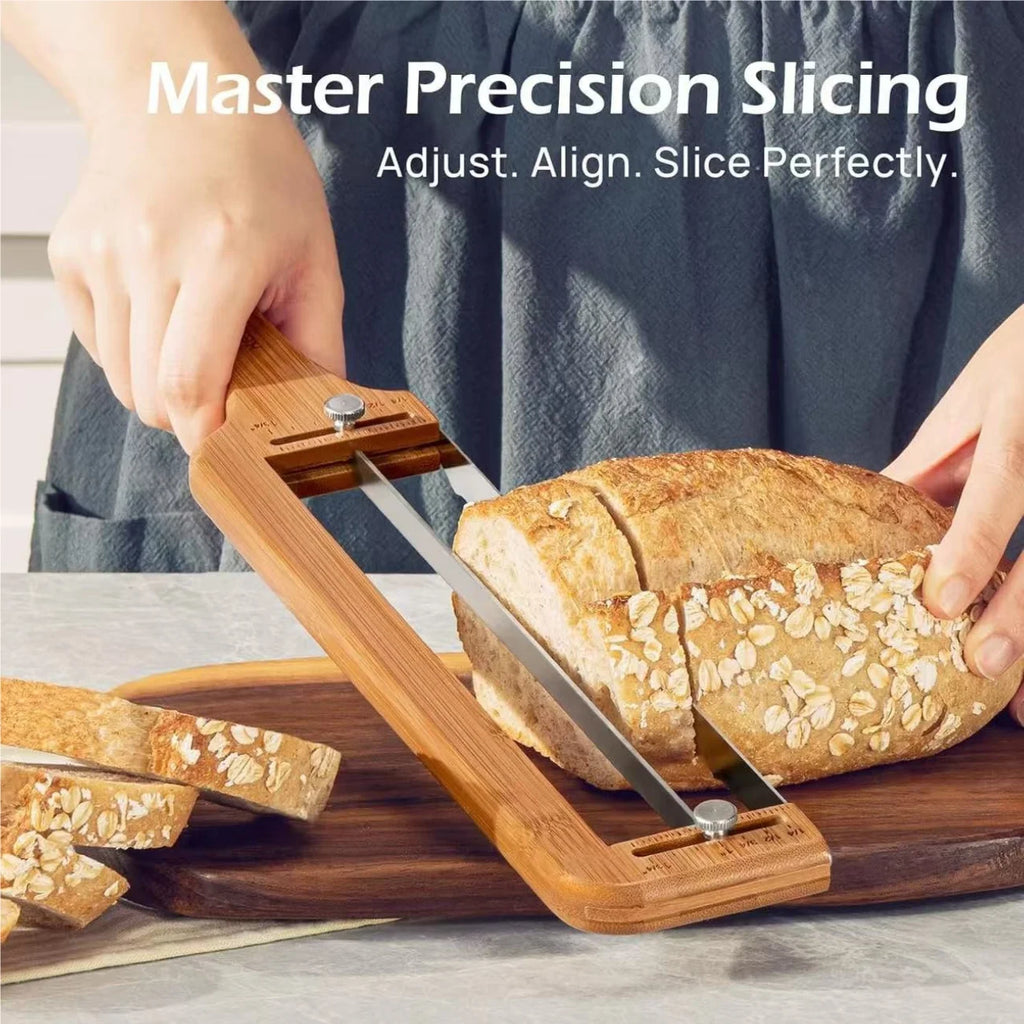Bow Bread Cutter Manual Bread Slicer Wooden Bread Knife Adjustable/Non-adjustable Kitchen Portable Bread Cutting Slicer Tool Zpaxo