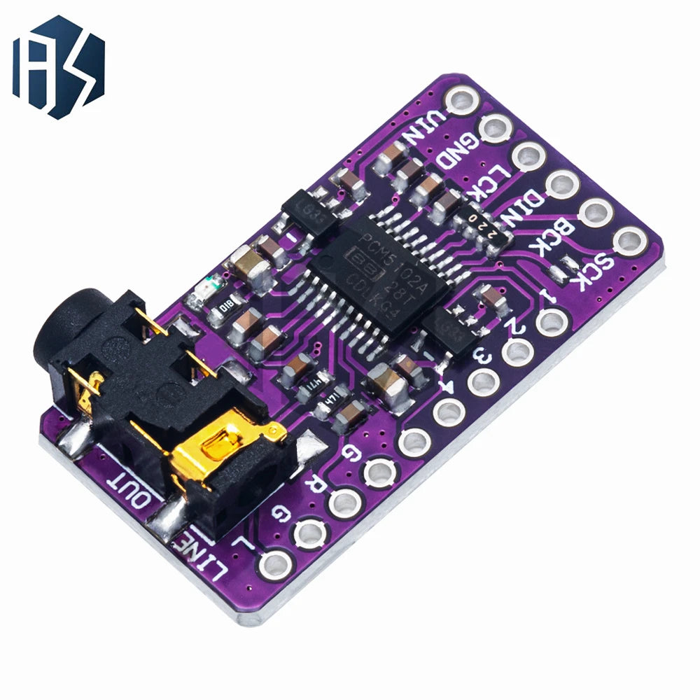 Interface I2S PCM5102A DAC Decoder GY-PCM5102 I2S Player Module For Raspberry Pi pHAT Format Board Digital PCM5102 Audio Board Zpaxo