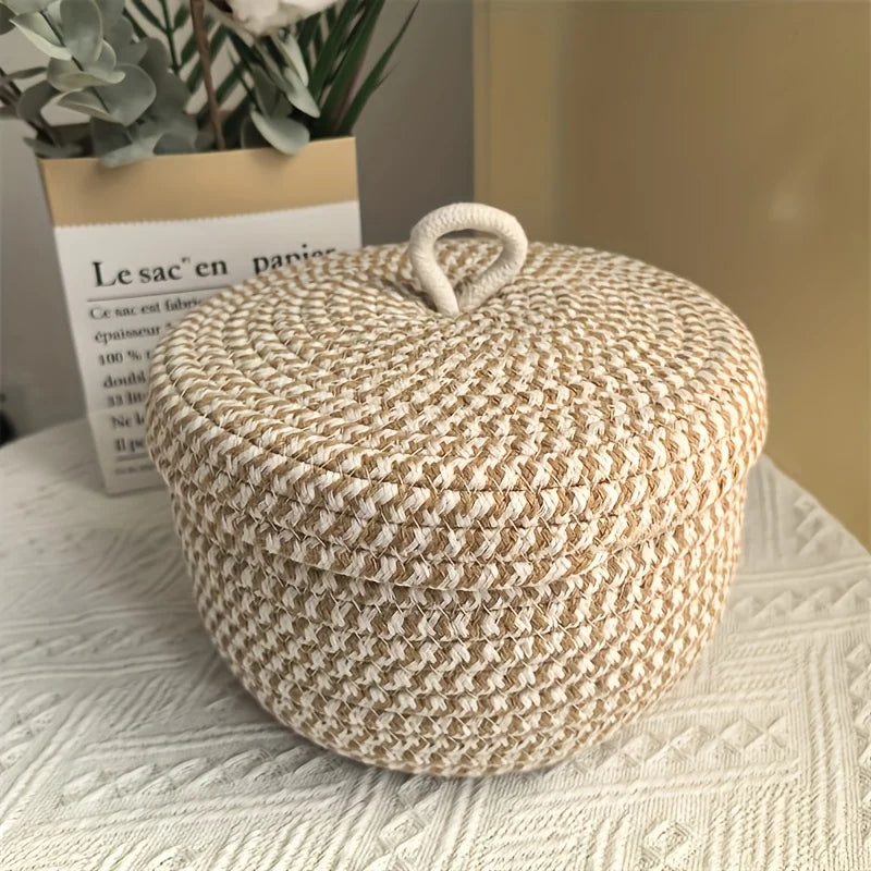 Bohemian Storage Basket Lid Self-supporting Organizer Wardrobe Shelf Zpaxo