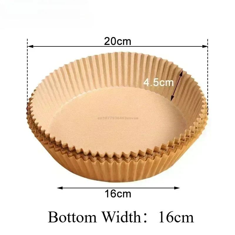 Disposable Baking Paper Hot Air Fryer Paper Airfryer Cooking Baking Reusable Oven Food Waxed Paper Foil Kitchen Tools Zpaxo 16CM-Round 300PCS