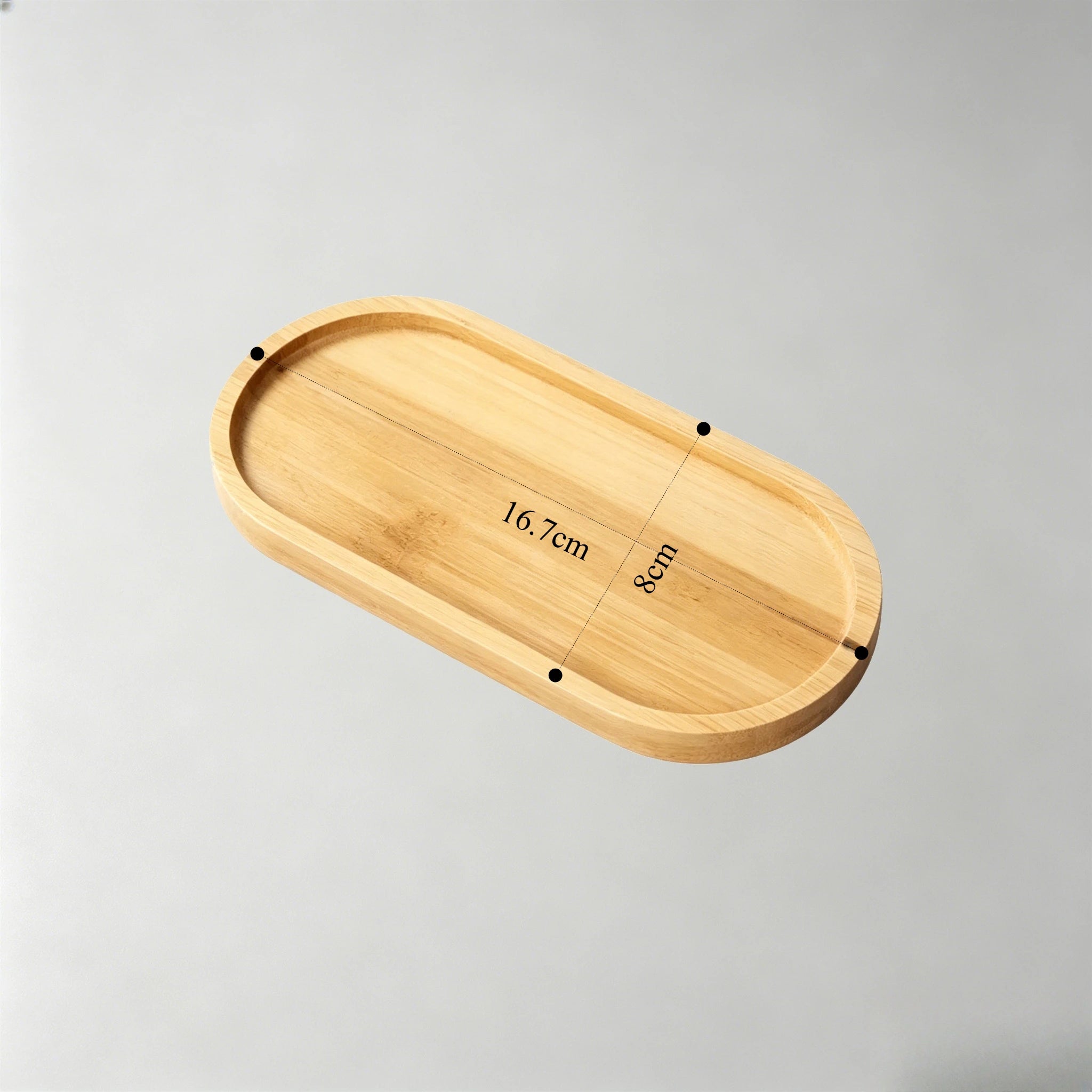 Multi Shapes Bamboo Durable Wear-resistant Wooden Tray Plant Saucer Tray Wood Coffee Tray Japanese Minimalist Style Zpaxo Oval