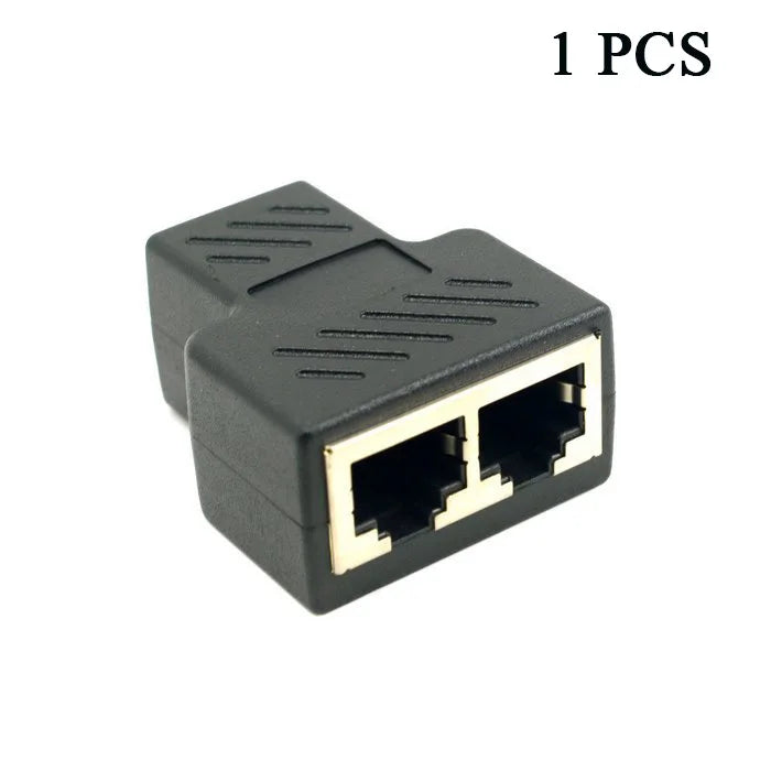 One Two Adapter Ethernet Cable Splitter Rj45 8P8C Version Zpaxo 1 PCS