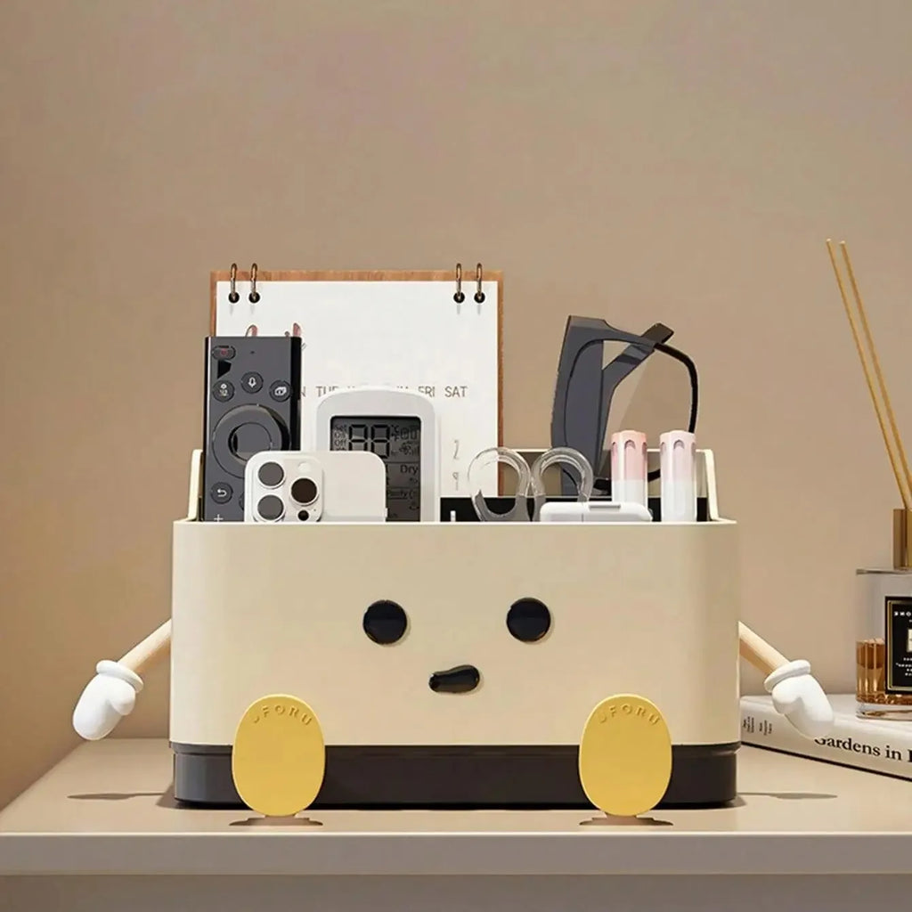 Multifunctional Desktop Storage Box Cosmetic Organizer Shelf Counter Display and Storage Box with Sticker Zpaxo