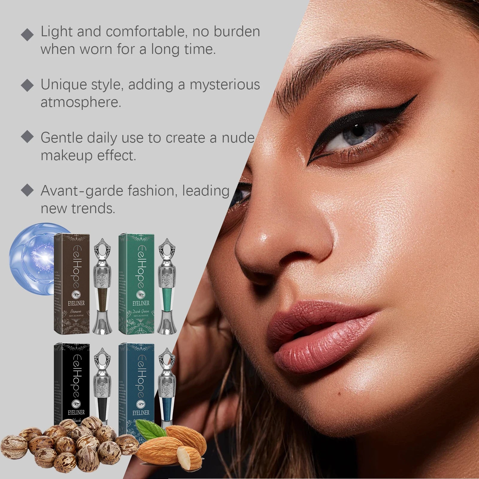 Antioxidant Colored Eyeliner Enhances Barrier Boosts Skin Resistance Reduces Eye Irritation Naturally Long-Lasting Comfortable Zpaxo