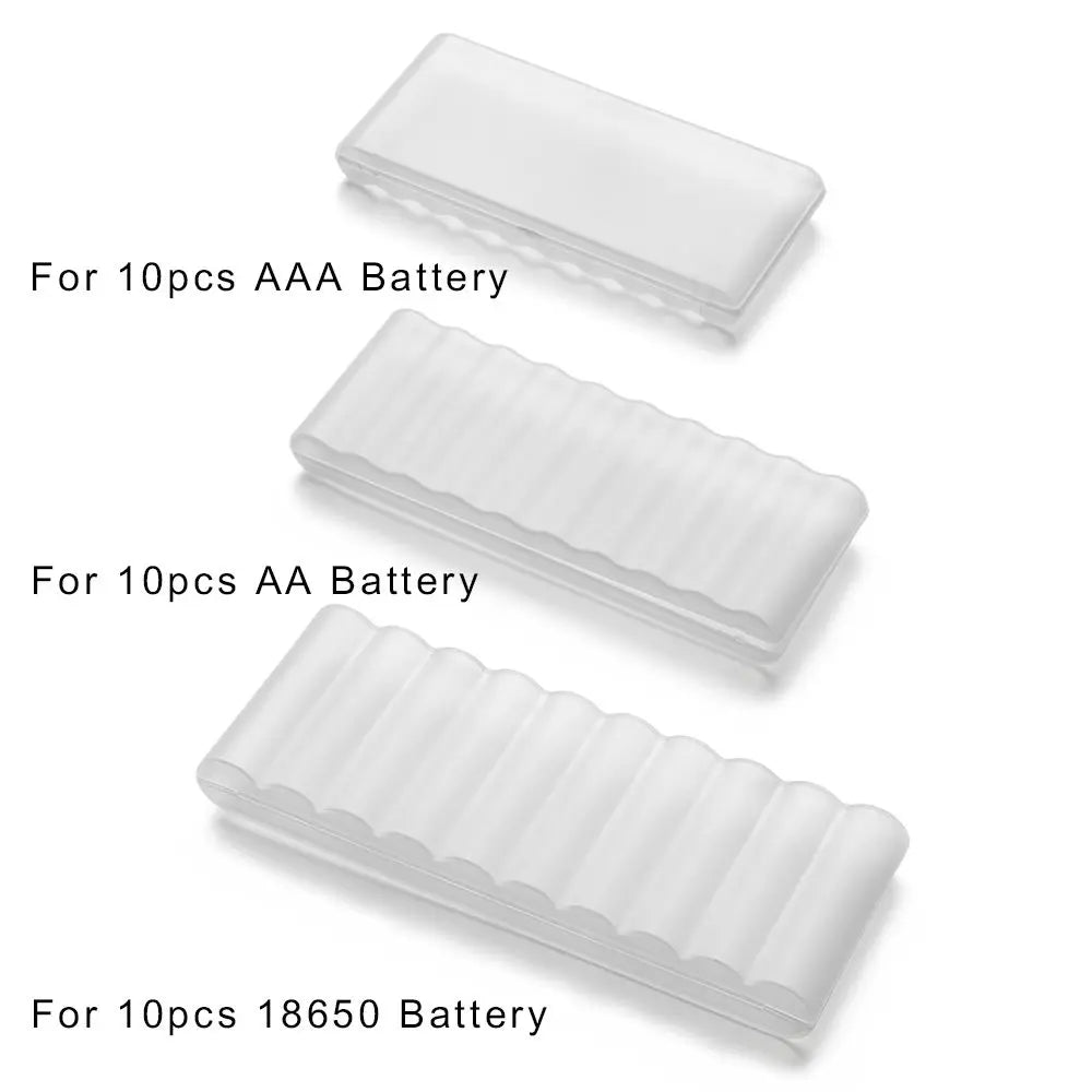 Waterproof Heavy-Duty 10 Slot Battery Case Plastic Organizer Portable Battery Storage Bag For AAA AA 18650 Battery Organizer Box Zpaxo