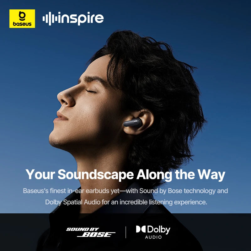 Baseus Inspire XP1 50dB Adaptive ANC Wireless Earbuds Bluetooth 6 1