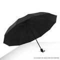 130cm High-Quality Ten-Bone Umbrella Waterproof Windproof Reinforced Frame Manual Large Protection Umbrella Zpaxo black 10K metal-fiber composite