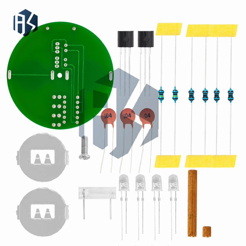 Diy Electronic Kit LED Gyro DIY Welding Kit Rotating Lantern Inline Components Diy Electronic Sodering Project(No Battery) Zpaxo