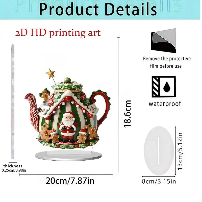Santa Claus Tabletop Decoration Base 2D Acrylic Christmas Ornaments Zpaxo L