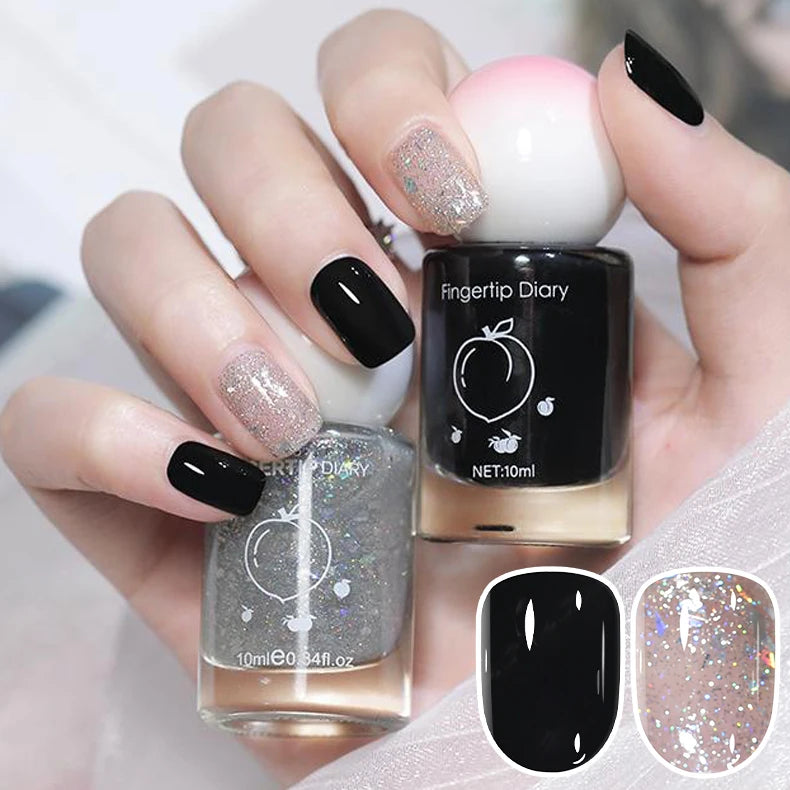 No-bake Nail Polish Polarized Nude Nails Art Tearable Quick Dry Zpaxo
