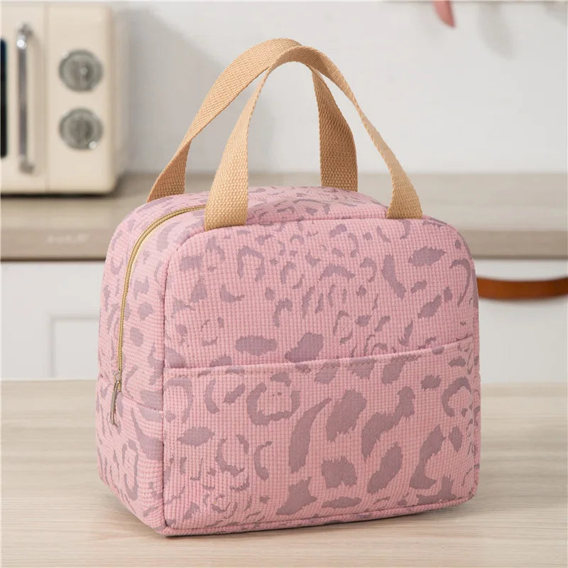 2026 New 1 Pack of Ink Pattern Insulation Bag, Bento Lunch Box Bag, Outdoor Travel Ice Pack, Picnic Bag, Lunch Bag Zpaxo Pink
