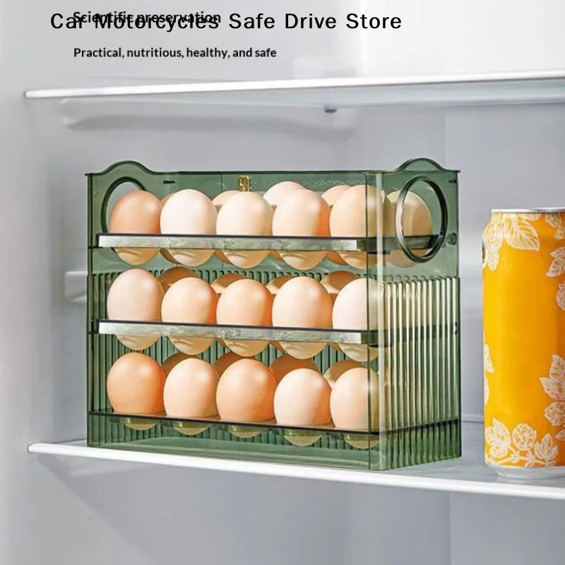 M30 Grid Egg Tray Three Layer Storage Box Organizer Rack Container