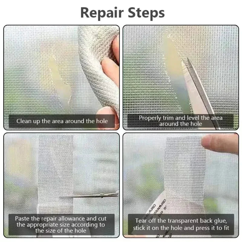 Durable Self Adhesive Screen Repair Tape, Window Mesh, Screen Repair Mesh, Tear Proof, Mosquito Net,repairingbroken Holes Zpaxo