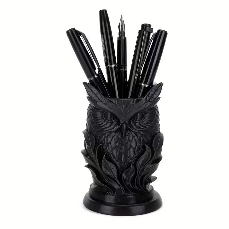 Nordic Minimalist Owl Pen Holder Vase, Decorative Desk Organizer for Home/Office Decor Zpaxo