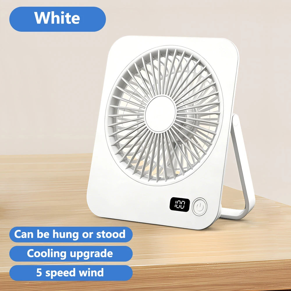 Ultra Thin Silent USB Desk Fan Powerful Portable Mini Low Noise Zpaxo WHITE